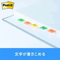 スリーエム(3M) ポストイット フィルムふせん 付箋 インデックス 厚口 透明 40mm×18mm マルチカラー6 1パック 686MC-6