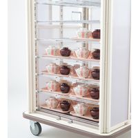 エレクター 常温配膳車coo 扉式 ワイド W1642×D870×H1196mm 30膳 JCTW30DSP DXモデル ピンク（直送品）