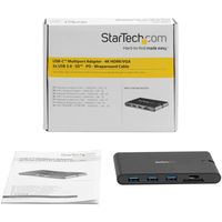 USBハブ Type-Cマルチアダプタ 4K HDMI 3x USBポート　DKT30CHVSCPD　StarTech.com