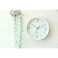 不二貿易 掛時計 ホーン 幅255×奥行43×高さ255mm ホワイト 26330 1個（直送品）