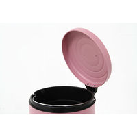 不二貿易 スチール ラウンドペダルペール 12L ピンク 34719 1個（直送品）