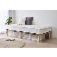 アイリスオーヤマ 脚付きコイルマットレス　AMT-P95　ホワイト　1台（直送品）