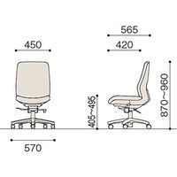 【設置込】イトーキ トルテRチェア ハイバック KZ230PVM ブラック×ブラック KZ230PVM-T1T1 1脚（直送品）