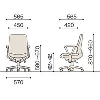 【設置込】イトーキ トルテRチェア ハイバック KZ-236PVH ホワイト×プラムパープル KZ-236PVH-W9X7 1脚（直送品）