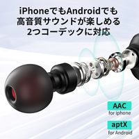 完全ワイヤレスイヤホン 超小型 Bluetoothイヤホン aptX搭載 Move Neo ブラック EP-T27-BK 1個 AUKEY