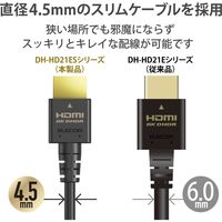 HDMI ケーブル HDMI2.1 ウルトラハイスピード スリム 8K4K対応 2m ブラック DH-HD21ES20BK エレコム 1個