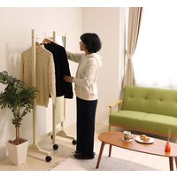 【軒先渡し】ヤマソロ ミラー付 ハンガー アプリ ホワイト 76-223 1台（直送品）