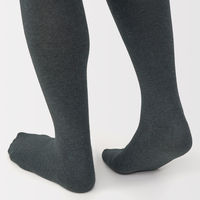 無印良品 レディース 婦人 足なり直角 かかとに合う タイツ 婦人Ｍ チャコールグレー 良品計画