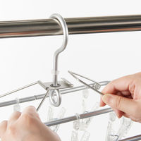 【まとめ買いセット】無印良品 アルミ角型ハンガー 16ピンチ 約幅20×奥行32cm 1セット（1個×5） 良品計画