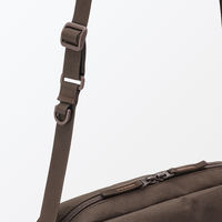 無印良品 背面ポケット付き 撥水ショルダーバッグ ダークモカブラウン タテ１７×ヨコ２８×マチ６ｃｍ 良品計画