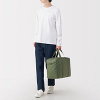 無印良品 たためる 撥水 横型ボストンバッグ カーキ タテ３４×ヨコ４４×マチ２１ｃｍ 良品計画