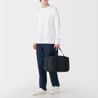 無印良品 たためる 撥水 旅に便利なボストンバッグ 黒 タテ２５×ヨコ３６×マチ２３ｃｍ 良品計画