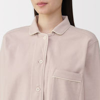 無印良品 レディース 婦人 脇に縫い目のない フランネル長袖パジャマ 婦人Ｍ ライトピンク 良品計画