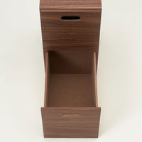 無印良品 スタッキングチェスト ハーフ 引出し2個 ウォールナット材突板 幅37×奥行28×高さ18.5cm 良品計画（わけあり品）