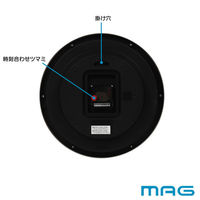 ノア精密 MAG（マグ）掛時計 プラターフ ホワイト 直径310ｍｍ[アナログ スイープ秒針]W-798 WH-Z 1個（わけあり品）