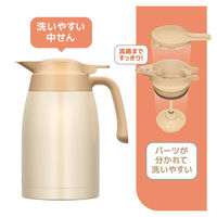 サーモス 卓上ポット 1500ml クリームホワイト TTB-1501 CRW 1個（わけあり品）