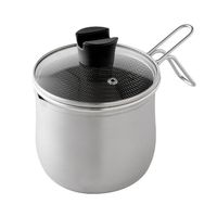 ステンレス マルチポット 2.1L IH・ガス火対応 G031 1個（4点セット） 中山福