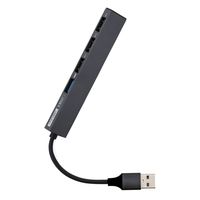 ナカバヤシ USB3.2Gen1+2.0 4ポートハブ 極薄極細 グレー UH-3254GY 1個
