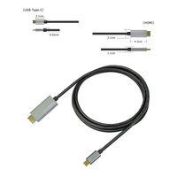 Vodaview 8K USBーC to HDMI 変換ケーブル 2.0m VV-UCHD020-8UH-SV 1本