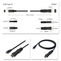 Vodaview 回転タイプ USBーC to HDM I変換ケーブル 2m 4K60Hz VV-UCHD020-FL 1本