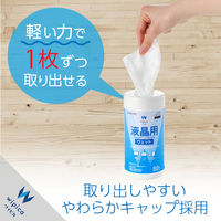 液晶クリーナー ウェットティッシュ ノンアルコール 80枚入り ボトル WC-DP80B エレコム 1個（直送品）