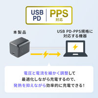 サンワサプライ USB PD対応キューブ型AC充電器(PD65W) ACA-PD105BK 1個