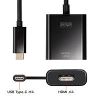 サンワサプライ USB Type CーHDMI変換アダプタ(4K/60Hz/HDR) AD-ALCHDR04TK 1個