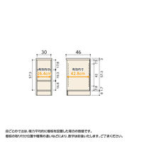 大洋 Shelfit Shelfit カラーラック 幅300×奥行460×高さ700mm NC7030D(LN) 1台（直送品）