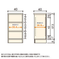 大洋 Shelfit Shelfit カラーラック 幅400×奥行400×高さ700mm NC7040MD(WH) 1台（直送品）