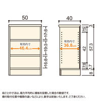大洋 Shelfit Shelfit カラーラック 幅500×奥行400×高さ700mm NC7050MD(BR) 1台（直送品）