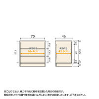 大洋 Shelfit Shelfit カラーラック 幅700×奥行460×高さ700mm NC7070D(WH) 1台（直送品）