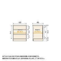 大洋 Shelfit Shelfit カラーラックタフ 幅600×奥行460×高さ700mm NCタフ7060D(WH) 1台（直送品）