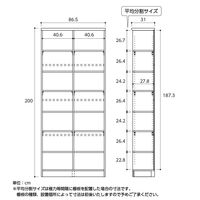 大洋 Shelfit バリュープライスエースラック 幅865×奥行310×高さ2000mm ナチュラル AR2090F (NA) 1台（直送品）