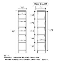 大洋 Shelfit バリュープライスカラーラック 幅286×奥行310×高さ1499mm ダークブラウン NC1530 (DB) 1台（直送品）
