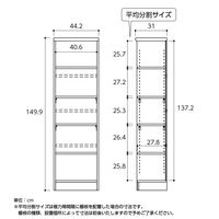 大洋 Shelfit バリュープライスカラーラック 幅442×奥行310×高さ1499mm ホワイト NC1545 (WH) 1台（直送品）