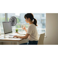 ビーカム DCモーター充電式折り畳み扇風機 ETOCA BGF-011P 1セット(3台)（直送品）