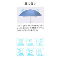 レディース ボーダーライト日傘 ブルー studio CLIP