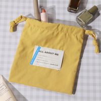 ポーチ LABEL巾着 イエロー studio CLIP