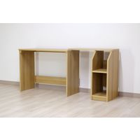 【軒先渡し】友澤木工 システムテレワークデスク ハイ 幅1160×奥行415×高さ720mm ナチュラル DE-10+11 NA 1台（直送品）