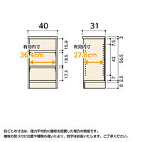 大洋 Shelfit エースラックタフ 幅400×奥行310×高さ700mm スタンダードナチュラル ARタフ7040R(NA) 1台（直送品）
