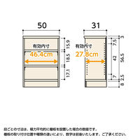 大洋 Shelfit エースラックタフ 幅500×奥行310×高さ700mm スタンダードナチュラル ARタフ7050R(NA) 1台（直送品）