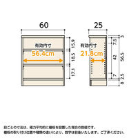 大洋 Shelfit エースラックタフ 幅600×奥行250×高さ700mm スタンダードナチュラル ARタフ7060SR(NA) 1台（直送品）