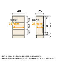 大洋 Shelfit カラーラック 幅400×奥行250×高さ700mm ダークブラウン NC7040SR(DB) 1台（直送品）