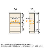 大洋 Shelfit カラーラック 幅500×奥行250×高さ881mm アイボリーホワイト NC9050SR(WH) 1台（直送品）