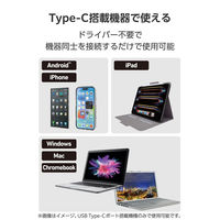 USB Type-C HDMI 変換アダプタ PD100W充電ポート搭載 シルバー ECAD-CHDMI100SV エレコム 1個（直送品）