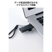 USB-A カードリーダー 2in1 SD / microSD 高速転送 軽量 黒 MR3-D20EBK エレコム 1個（直送品）
