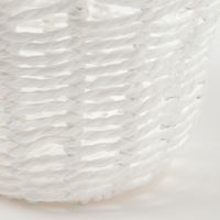 FLOWERバスケット(M) ホワイト LAKOLE/ラコレ