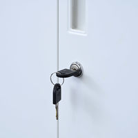 YAMAZEN スチール収納 書庫 引違い 3段 幅800×奥行400×高さ1130mm ホワイト 1台（取寄品）