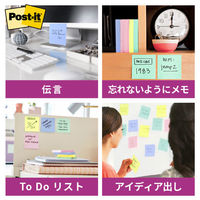 スリーエム(3M) ポストイット ふせん 付箋 強粘着 ノート 75mm×75mm パパイヤフィズ 654SS-FZ 1セット（1冊×10）