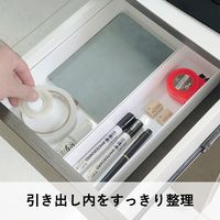 【収納トレー】 ユメミグサ 積み重ねできる仕切りトレー ホワイト(白) L HS-03 1個